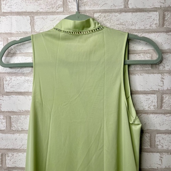 Vintage Vanity Fair -Lime Green Sleeveless Chemise Slip Night Gown Sz PTE - Picture 3 of 5